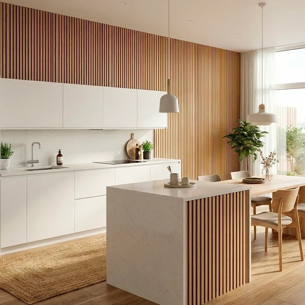 Premium Flexible Wood Slat Wall Panels - (270 cm x 110 cm)