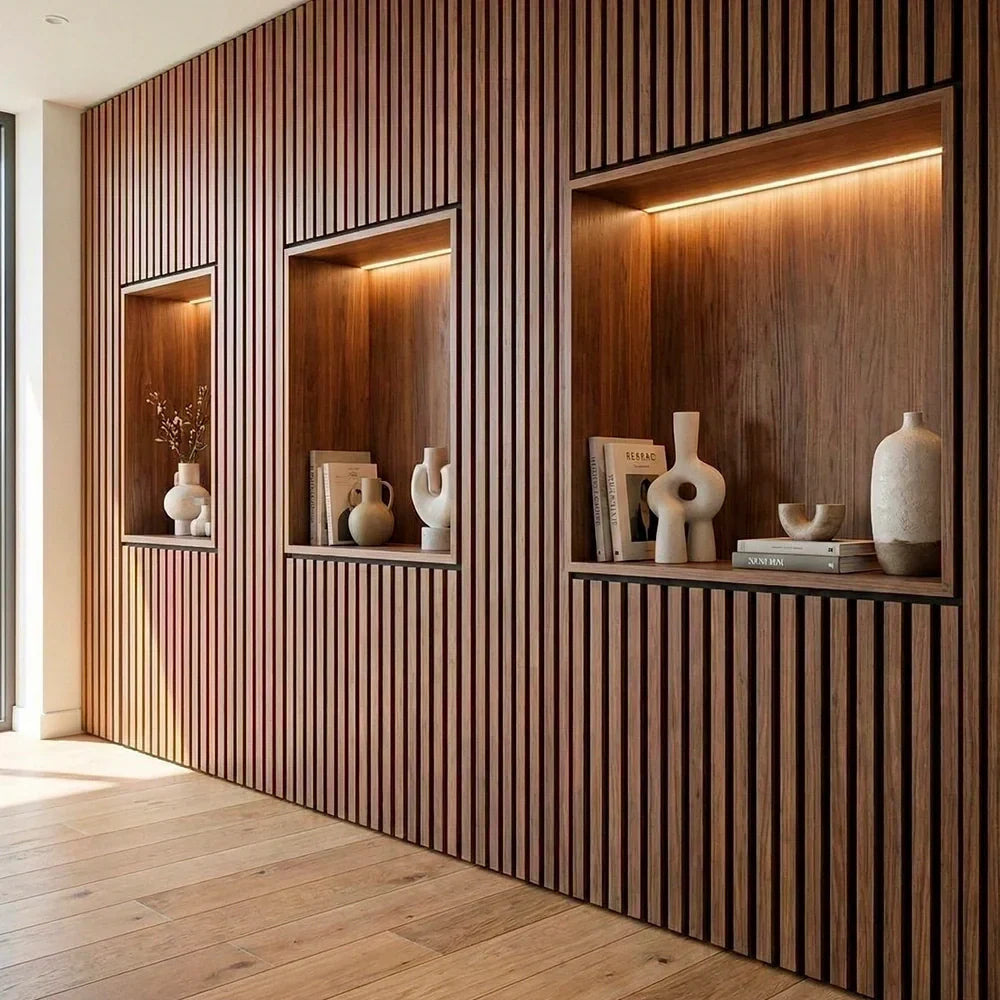 Premium Flexible Wood Slat Wall Panels - (270 cm x 110 cm)