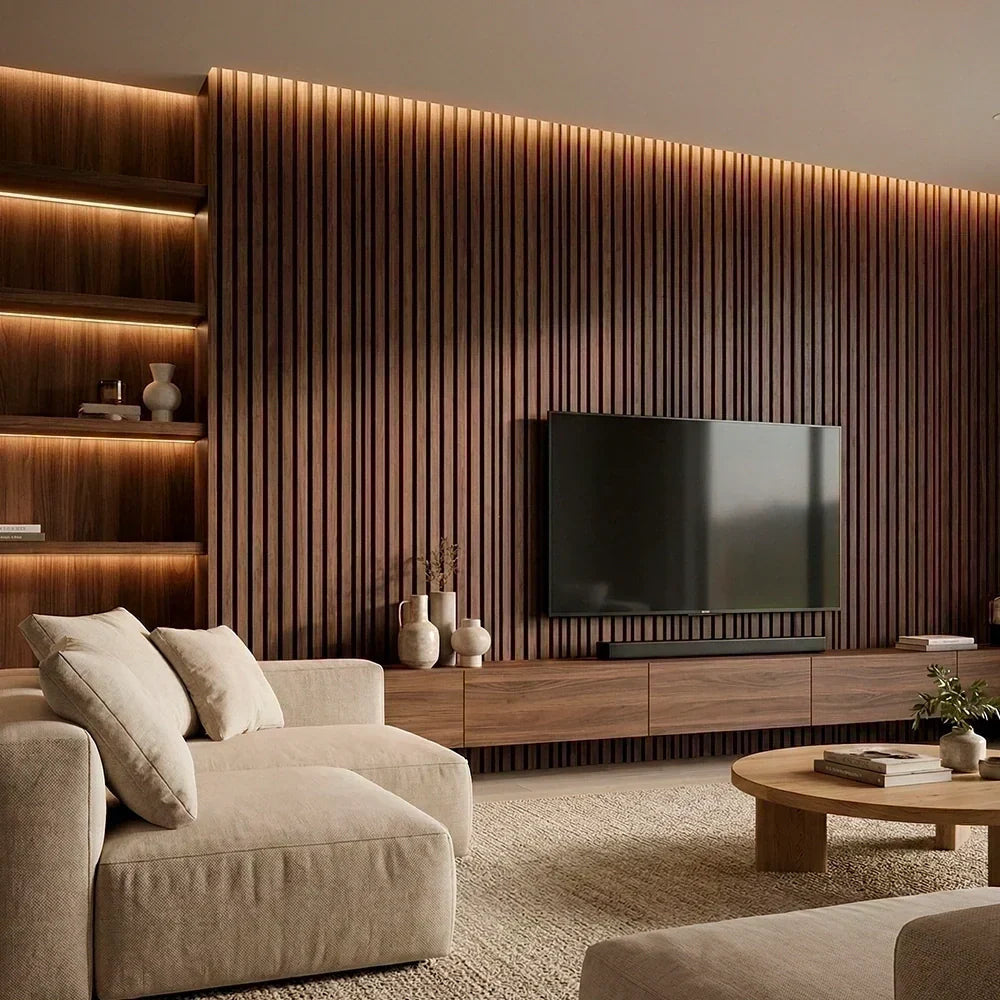 Premium Flexible Wood Slat Wall Panels - (270 cm x 110 cm)