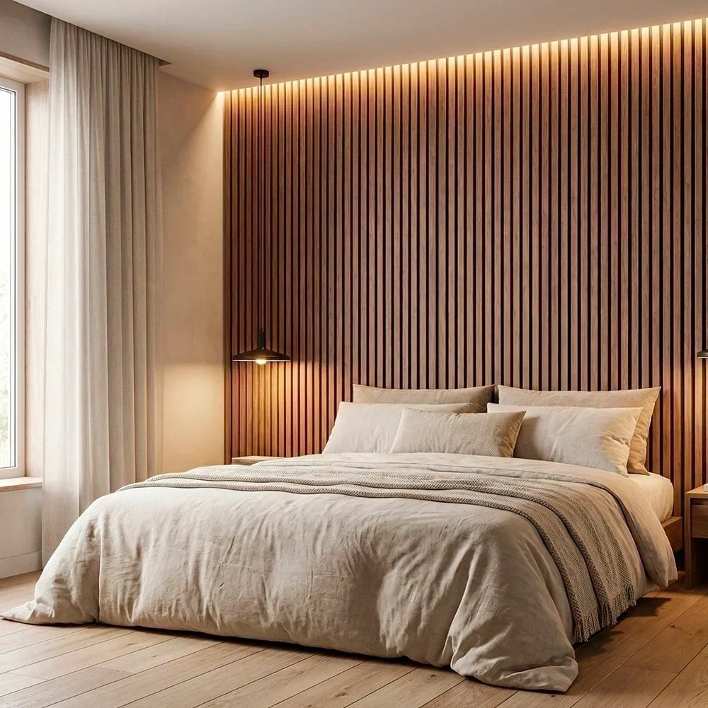 Premium Flexible Wood Slat Wall Panels - (270 cm x 110 cm)